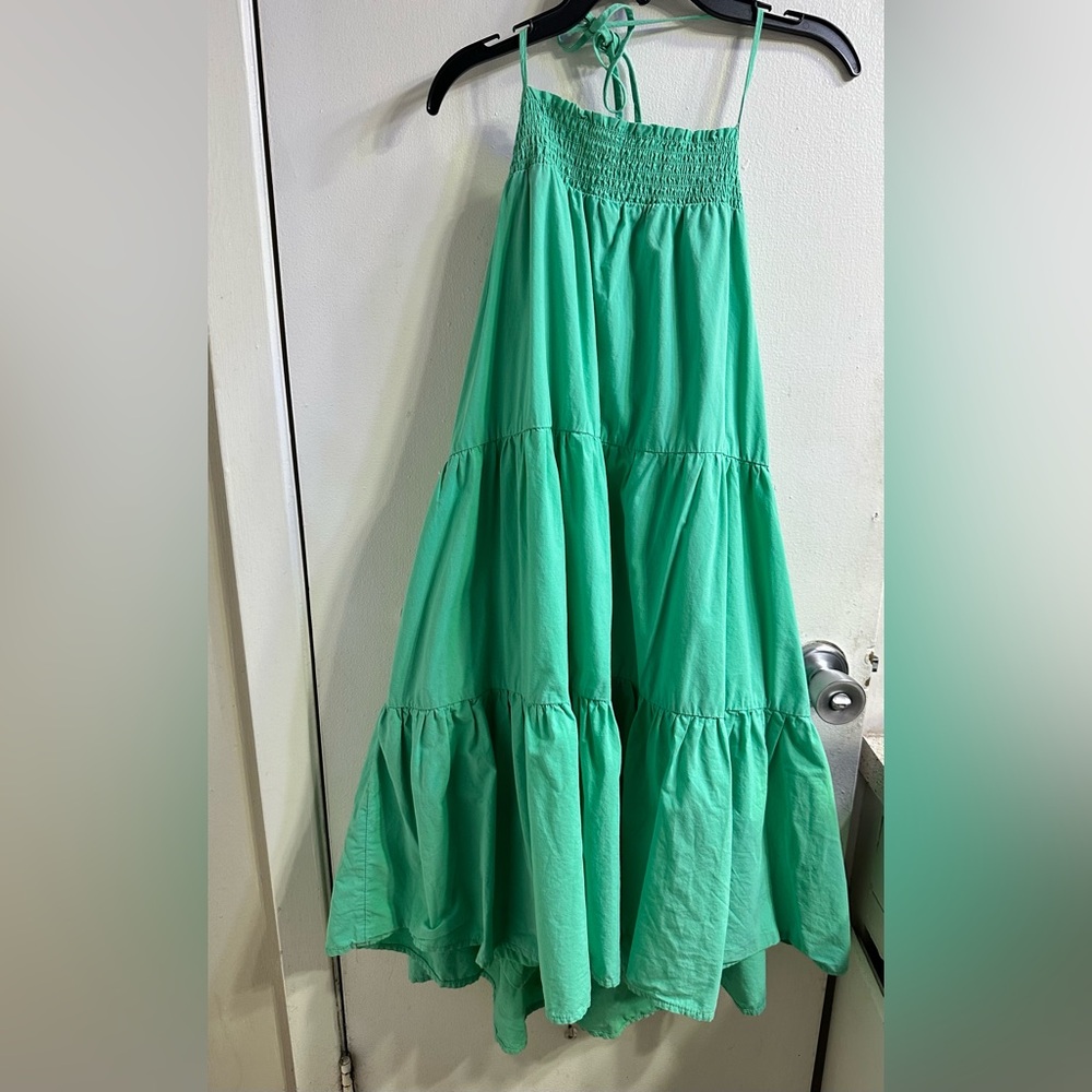 American Eagle Outfitters Teal Halter Dress - Picture 3 of 9